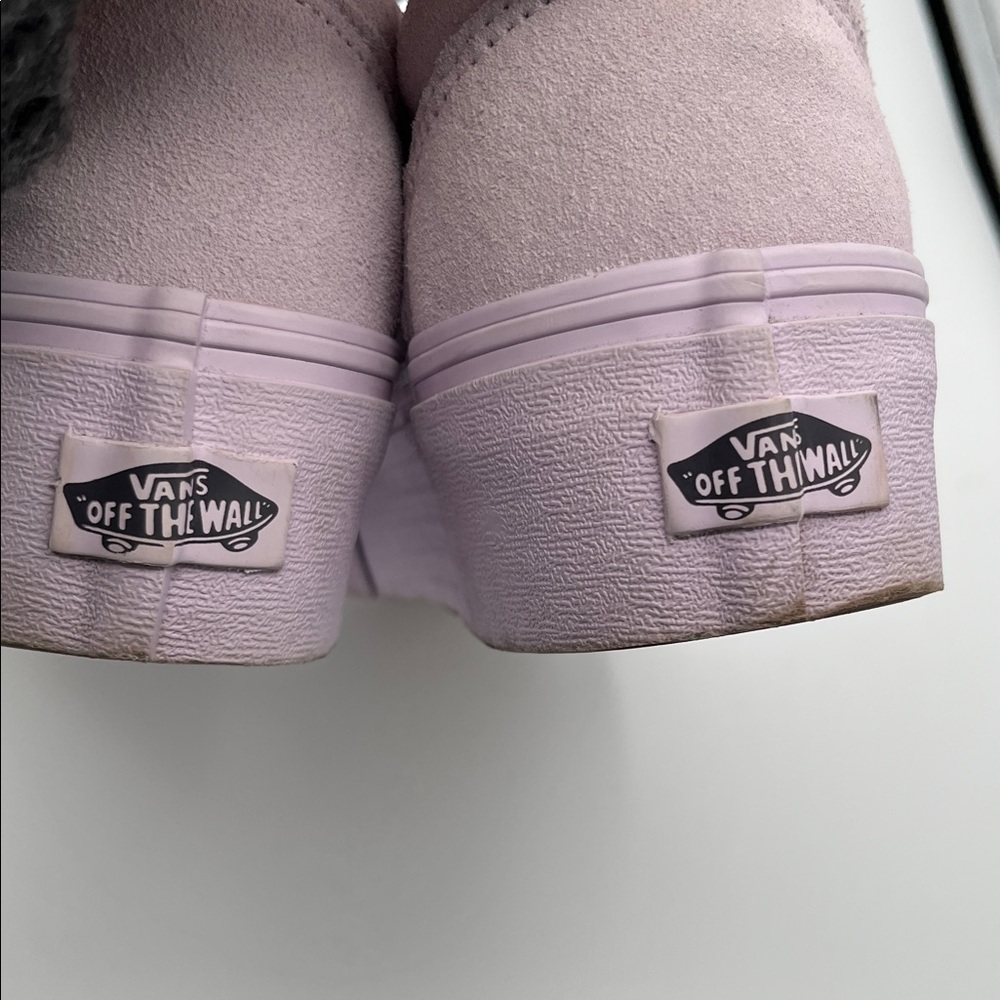 Vans Old Skool Stackform Suede Lavender Shoes Womens Size 9 Purple Laces EUC - Picture 4 of 8
